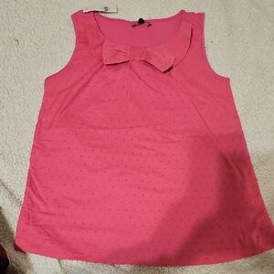 GAP Girls Hot Pink Bow-Front Sleeveless Tank